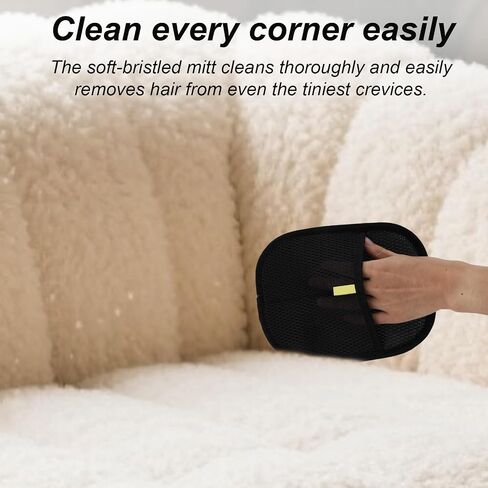 2pcs Pet Hair Removal Gloves, Electrostatic Brush Cat & Dog Grooming Glove Double Side Static Pet Hair Remover Tool for Furniture Carpet Couch Car Seat Curtain Supplies in Saudi Arabia