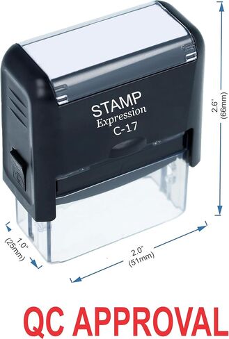StampExpression - QC Approval Office Self Inking Rubber Stamp - Red Ink (A-5852) in Saudi Arabia