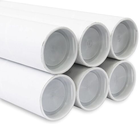 أنبوب بريد MagicWater Supply مقاس 2 × 18 بوصة باللون الأبيض - 4 عبوات - لشحن وتخزين الملصقات والفنون والحرف اليدوية والمستندات in Saudi Arabia