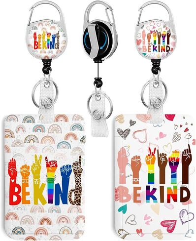 2 Pack Flower ID Badge Holder with Heavy Duty Retractable Reel Keychain for WomenStudents,Teachers, Nurses, Office Use 8 in Saudi Arabia