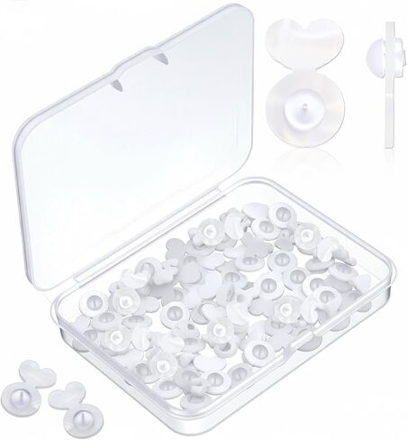 Clear Silicone Earring Backs for Heavy Earring Support Backs 32 Pcs Rubber Earrings Lifters Safety Back Pads Backstops Earrings Back Replacements for Fish Hook Studs Hoops Droopy Ears - Love in Saudi Arabia
