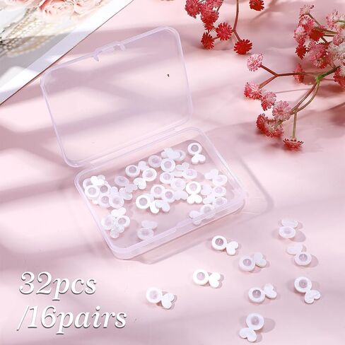 Clear Silicone Earring Backs for Heavy Earring Support Backs 32 Pcs Rubber Earrings Lifters Safety Back Pads Backstops Earrings Back Replacements for Fish Hook Studs Hoops Droopy Ears - Love in Saudi Arabia