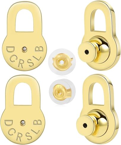 حلق الرافعة ، 4 مساءً ظهورها في القرط القوس لآذان متدلية قفل دعامات دعم مسطحة للأقراط الثقيلة بالإضافة in Kuwait