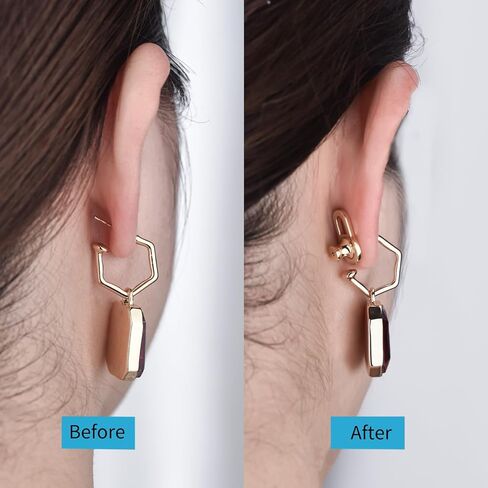 حلق الرافعة ، 4 مساءً ظهورها في القرط القوس لآذان متدلية قفل دعامات دعم مسطحة للأقراط الثقيلة بالإضافة in Kuwait