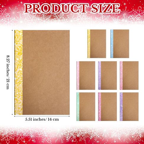 80 Pcs Composition Notebooks Bulk A5 Kraft Cover Lined Journals with Glitter Spines Small Travel Journal Notebook for Student School Office Supplies, 5.5 x 8.3 Inch, 60 Pages, 30 Sheets in Saudi Arabia
