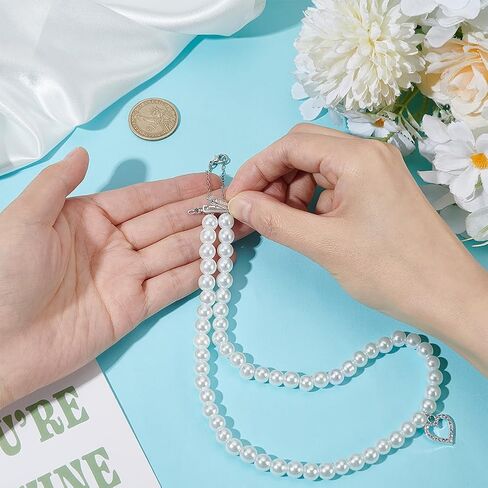 Benecreat 925 Sterling Silver Necklace Shortener Clasp ، Chipic Zirconia Shortener Enhancer Clasp مع قطعة قماش تصليح فضية مربعة لسوار مشابك مشبك مجوهرات السحر دبوس in Saudi Arabia
