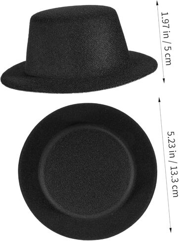 Nuobesty 6pcs Snowman Doll Hat Craft Mini Black Top Hats for Your Snowman Doll Project Project Project in Saudi Arabia