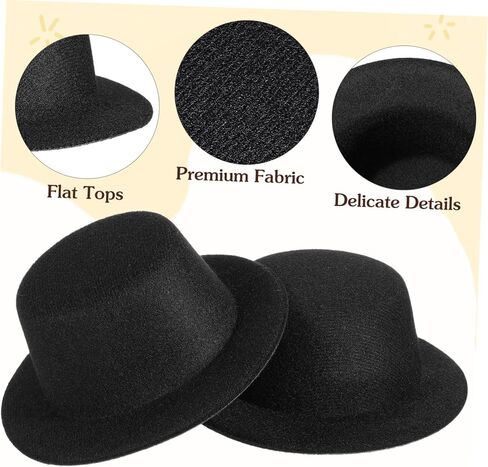 Nuobesty 6pcs Snowman Doll Hat Craft Mini Black Top Hats for Your Snowman Doll Project Project Project in Saudi Arabia