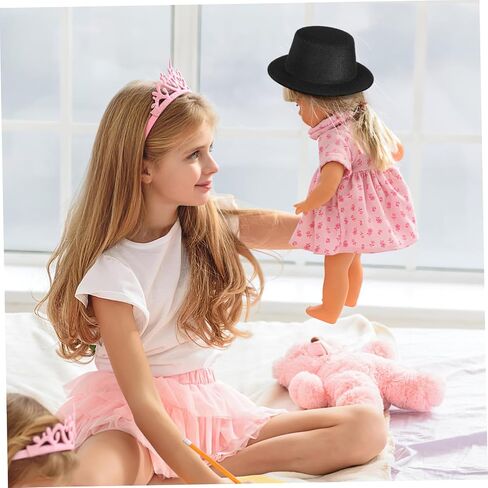 Nuobesty 6pcs Snowman Doll Hat Craft Mini Black Top Hats for Your Snowman Doll Project Project Project in Saudi Arabia