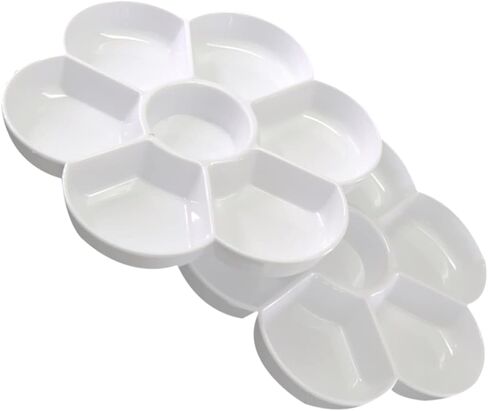 homoyoyo 2pcs تقليد الخزانة الخزفية بلوسين على شكل لوحة ألوان مائية لوحة صينية الصباغ المحمولة لسهولة الاختلاط والتخزين للفنانين ورسموا الذهاب in Kuwait