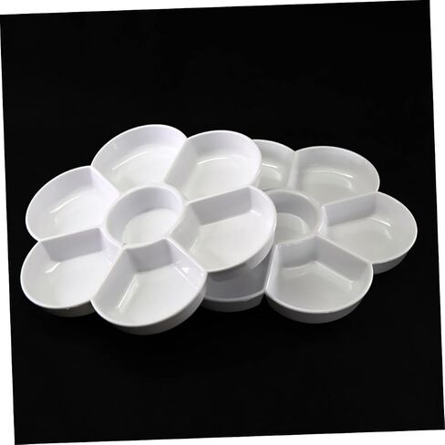 homoyoyo 2pcs تقليد الخزانة الخزفية بلوسين على شكل لوحة ألوان مائية لوحة صينية الصباغ المحمولة لسهولة الاختلاط والتخزين للفنانين ورسموا الذهاب in Kuwait