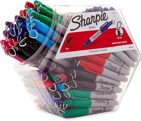 SHARPIE Mini Permanent Markers, Fine Point, Assorted Colors, 72-Count Canister in Saudi Arabia