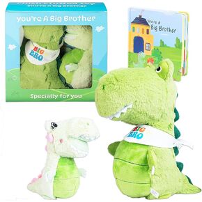Big Brother Gift for Boy for Older Siblings of New Baby Includes Plush Dinosaur with Storybook, Ideal Birthday & Special Occasion Gift for Boys (Big Brother/Little Sister) in Saudi Arabia