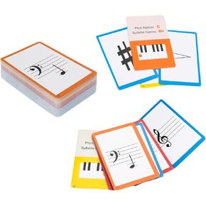ملاحظات موظفي البيانو ، بطاقات وميض ، نظرية موظفي البيانو و 104 أوراق بطاقات فلاش ، بطاقات تعليمية ممتعة للبيانو ، متعلمي الموسيقى in Kuwait