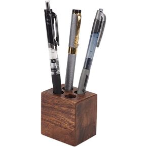 MAYJOYDIY Walnut Horizontal Pen Holder Rectangle Pen Holder Wooden Desk Organizer Pencil Holder with 6 Groove Stylish Vintage Fountain Pen Tray for Home Office Classroom Desktop Accessories in Kuwait