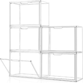 منظم محفظة للخزانة ، منظم تخزين المحفظة لمنظم حقيبة اليد ، علبة عرض أكريليك واضحة مع الباب المغناطيسي ، صناديق تخزين بلاستيكية للكتاب ، المقتنيات ، مستحضرات التجميل (3 عبوات) in Kuwait