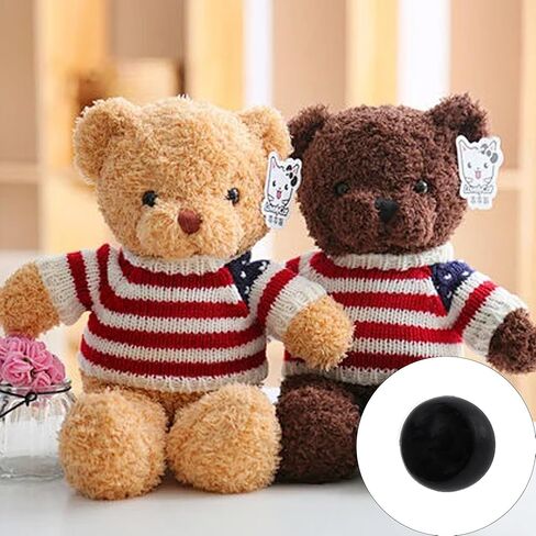 Pson 100pcs عيون سلامة بلاستيكية سوداء ، خياطة 9 ملم على أزرار مقببة الفطر عيون حرفة لألعاب الحيوانات الكروشيه ، دب دمية ، دمية دمية ودمى أفخم in Saudi Arabia