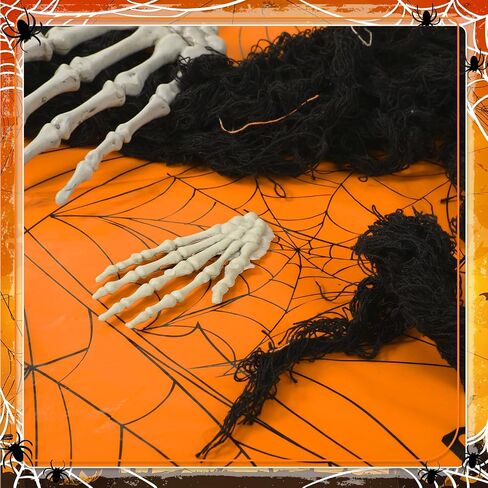 Oudain 3 Pcs Round Halloween Tablecloth 84 Inch Plastic Spider Web Tablecloth Disposable Cobweb Halloween Round Table Cover for Birthday Party Dining Table Decorations Supplies (Black) in Saudi Arabia