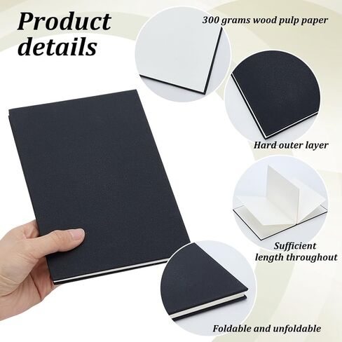 WEBEEDY 2 Pcs Accordion Sketchbook Watercolour Hardback Concertina Fold Paper Travel Journal Sketchbook for Painting Art Creations DIY Scrapbooking Anniversary Graduation Gift,300 GSM,7.5x5.1Inch in Saudi Arabia