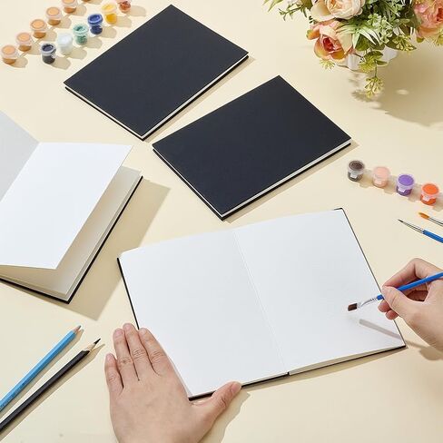 WEBEEDY 2 Pcs Accordion Sketchbook Watercolour Hardback Concertina Fold Paper Travel Journal Sketchbook for Painting Art Creations DIY Scrapbooking Anniversary Graduation Gift,300 GSM,7.5x5.1Inch in Saudi Arabia