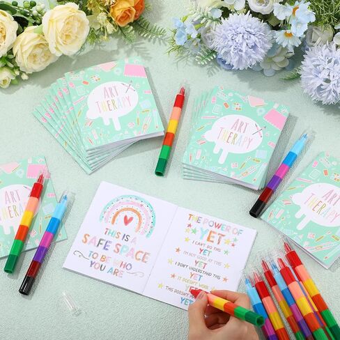 TaoBary 30 Pcs Mini Coloring Book for Kids and Adults, DIY Art Therapy Painting Coloring Book Mental Health Gifts for Kids Students Relaxation Mindfulness Stress Relief Anxiety Gifts in Saudi Arabia