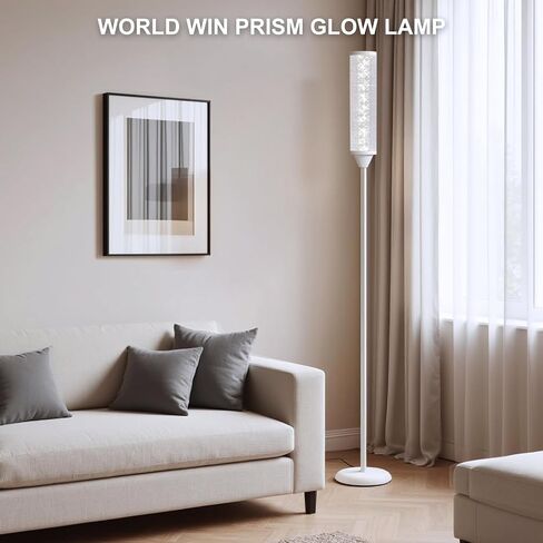 World Win Prism Glow Glow Lample مع تموج Watter ، مصباح أرضي RGB Smart RGB مع تحكم في التطبيق والتحكم عن بعد ، 16 م+ و 3 درجات حرارة ملونة ، مزامنة الموسيقى ، مصابيح دائمة حديثة لغرفة غرفة المعيشة in Saudi Arabia