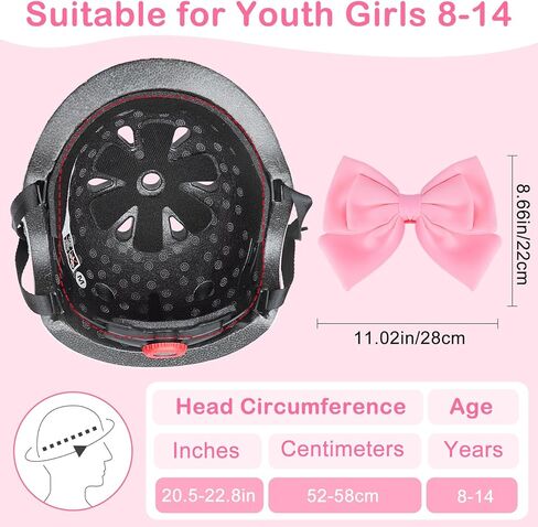 خوذة للأطفال من 8 إلى 14 عامًا ، خوذة دراجة للأطفال مع القوس DIY ، خوذات دراجة شبابية قابلة للتعديل in Kuwait