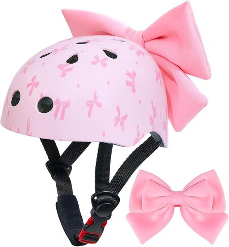 Helmet for Kids 8-14, Kids Bike Helmet with DIY Bow, Adjustable Youth Bike Helmets Girls Helmets for Skating Bicycle Scooter Skateboard in Kuwait