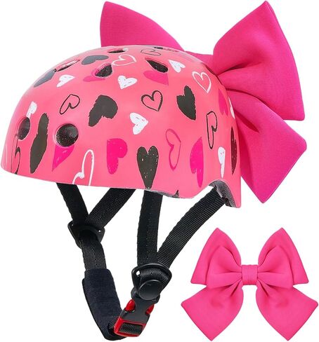 Helmet for Kids 8-14, Kids Bike Helmet with DIY Bow, Adjustable Youth Bike Helmets Girls Helmets for Skating Bicycle Scooter Skateboard in Kuwait