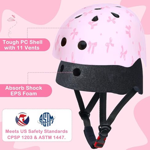 Helmet for Kids 8-14, Kids Bike Helmet with DIY Bow, Adjustable Youth Bike Helmets Girls Helmets for Skating Bicycle Scooter Skateboard in Kuwait