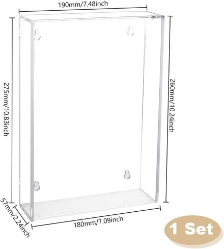 AHHANDMaker Acrylic Book Display Case ، Wall Mount Clear Display Case للكتاب المقدس ، مربع منظم Case Protector Flower للكتب القابلة للتحصيل ، مجوهرات المجوهرات (7x10x2 بوصة) in Saudi Arabia