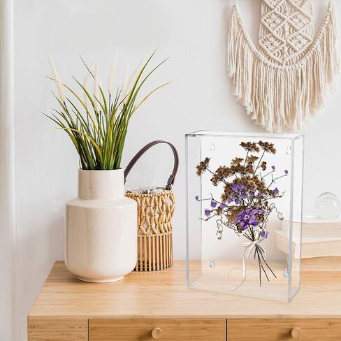 AHHANDMaker Acrylic Book Display Case ، Wall Mount Clear Display Case للكتاب المقدس ، مربع منظم Case Protector Flower للكتب القابلة للتحصيل ، مجوهرات المجوهرات (7x10x2 بوصة) in Saudi Arabia