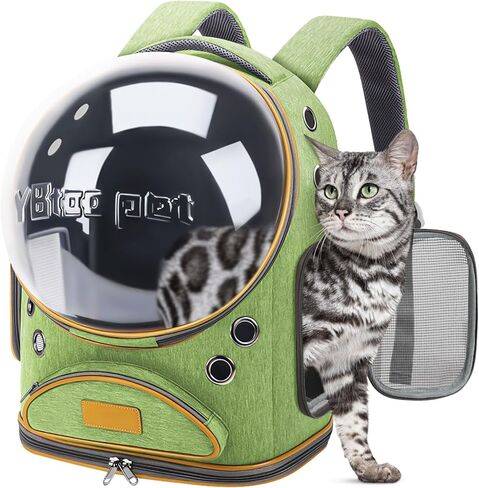 حقيبة ظهر لحمل القطط، حقيبة ظهر قابلة للتنفس للكلاب، حقيبة ظهر للحيوانات الأليفة للكلاب والقطط الصغيرة والمتوسطة، حقيبة ظهر للسفر على شكل فقاعات مع فتحات هوائية معتمدة من شركة الطيران in Kuwait