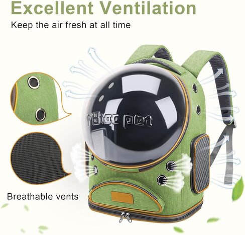 حقيبة ظهر لحمل القطط، حقيبة ظهر قابلة للتنفس للكلاب، حقيبة ظهر للحيوانات الأليفة للكلاب والقطط الصغيرة والمتوسطة، حقيبة ظهر للسفر على شكل فقاعات مع فتحات هوائية معتمدة من شركة الطيران in Kuwait