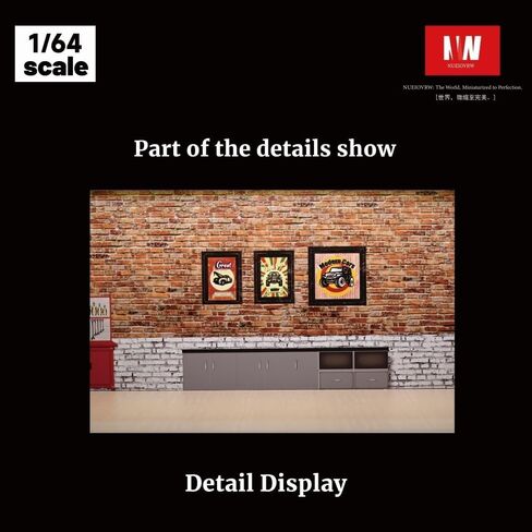 1/64 Diorama Car Garage Model,Fits for Hot Wheel Diecast Model Car,Tri-Color Dimmable LED Lighting Car Parking Lot Storage Model,with Acrylic Dust Door(L004-Fantasy Garage) in Saudi Arabia