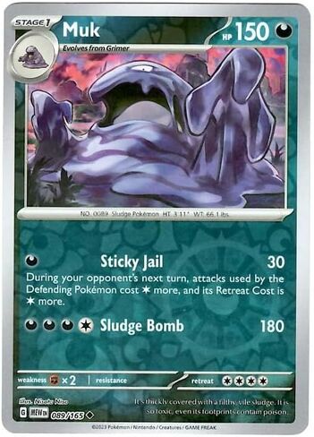 Pokemon - Muk 089/165 - Pokemon 151 - Reverse Foil - Single Card in Saudi Arabia
