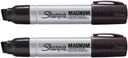 Sharpie Pro Magnum Heavy Dicker Garge Markers - Pack of 2 - Tear Wide Widge Tip - حبر أسود in Saudi Arabia