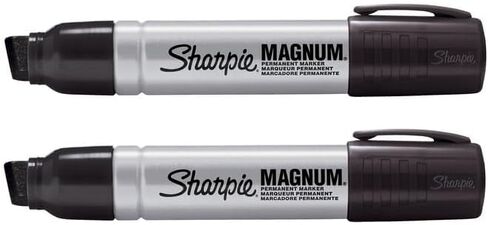 Sharpie Pro Magnum Heavy Dicker Garge Markers - Pack of 2 - Tear Wide Widge Tip - حبر أسود in Saudi Arabia