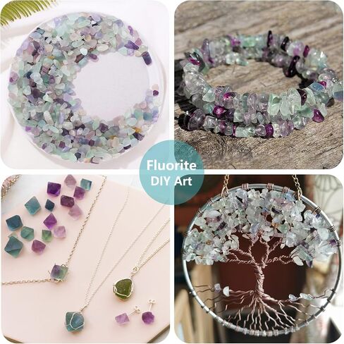 Crystal Pebbles – 0.9LB Natural Fluorite Crystal Bulk, Decorative Tumbled Gemstones Sea Glass Rock for Fish Tank Gravel, Vase Filler, DIY Crafts, Plant Pots & Home Decor in Kuwait