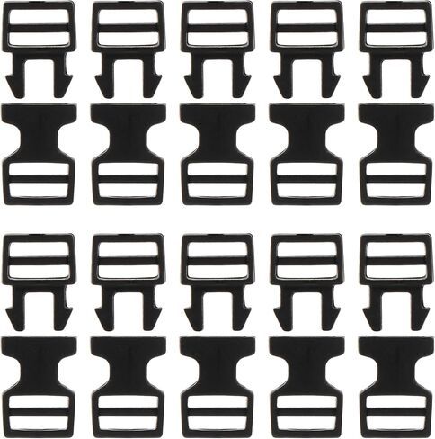 exceart 20pcs mini buckles مقاطع مقبض بلاستيكية 6 مم لأكياس الدمية والحرف - السحابات الصغيرة الإفراج السريعة لمشاريع الخياطة in Saudi Arabia