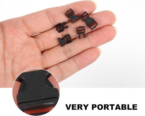 exceart 20pcs mini buckles مقاطع مقبض بلاستيكية 6 مم لأكياس الدمية والحرف - السحابات الصغيرة الإفراج السريعة لمشاريع الخياطة in Saudi Arabia