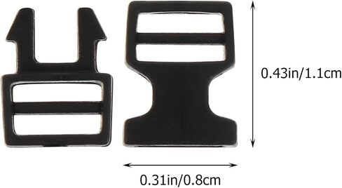 exceart 20pcs mini buckles مقاطع مقبض بلاستيكية 6 مم لأكياس الدمية والحرف - السحابات الصغيرة الإفراج السريعة لمشاريع الخياطة in Saudi Arabia