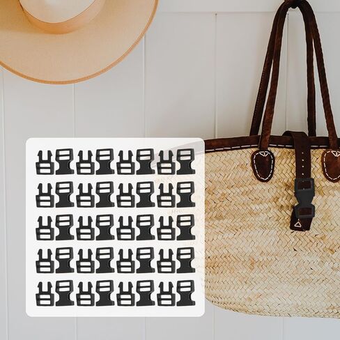 exceart 20pcs mini buckles مقاطع مقبض بلاستيكية 6 مم لأكياس الدمية والحرف - السحابات الصغيرة الإفراج السريعة لمشاريع الخياطة in Saudi Arabia
