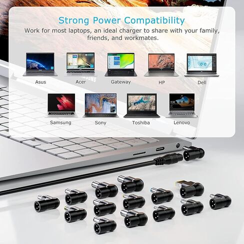 Belker 45w 65w شاحن كمبيوتر محمول عالمي محول طاقة تيار متردد لـ Hp Dell Acer Asus Lenovo IBM Toshiba Compaq Samsung Sony Fujitsu Notebook Ultrabook in Kuwait