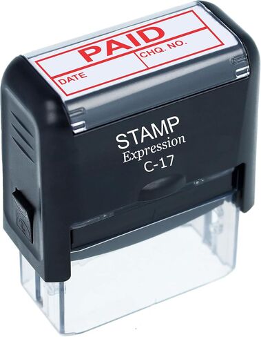 Stampexpression - تاريخ المدفوع والتحقق من طابع المطاط في المكتب - الحبر الأحمر (A -5811) in Saudi Arabia