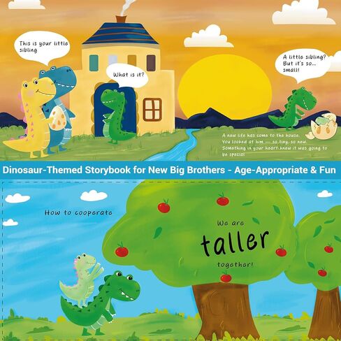 Big Brother Gift for Boy for Older Siblings of New Baby Includes Plush Dinosaur with Storybook, Ideal Birthday & Special Occasion Gift for Boys (Big Brother/Little Sister) in Kuwait