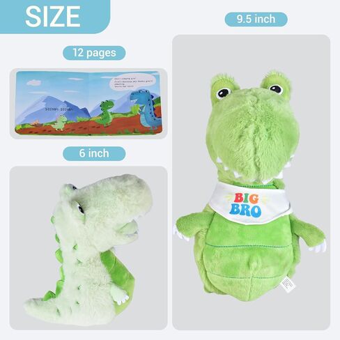 Big Brother Gift for Boy for Older Siblings of New Baby Includes Plush Dinosaur with Storybook, Ideal Birthday & Special Occasion Gift for Boys (Big Brother/Little Sister) in Kuwait