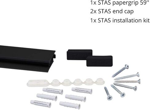 STAS papergrip - Restaurant Ticket Holder - Ticket Rail Bulletin bar - Poster Hanger - 59 inch (150 cm) (Black) in Kuwait