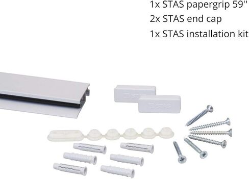 STAS papergrip - Restaurant Ticket Holder - Ticket Rail Bulletin bar - Poster Hanger - 59 inch (150 cm) (Black) in Kuwait