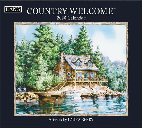 Lang Companies ، Country Welcome 2026 Wall Calendar by Laura Berry ، 13.4 '× 12' '، تقويم مدته 12 شهرًا مع ملزمة in Saudi Arabia